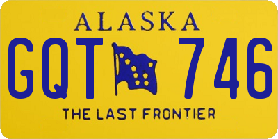 AK license plate GQT746