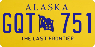 AK license plate GQT751