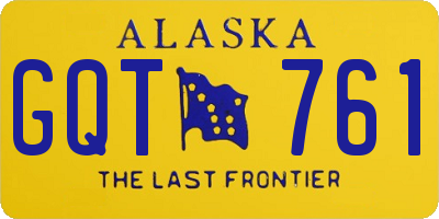 AK license plate GQT761