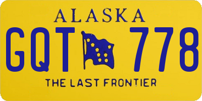 AK license plate GQT778