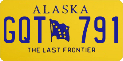 AK license plate GQT791