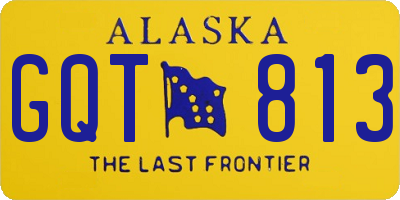 AK license plate GQT813