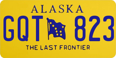AK license plate GQT823