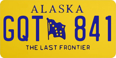 AK license plate GQT841