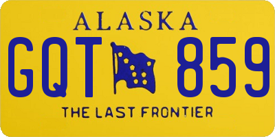 AK license plate GQT859