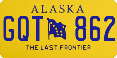 AK license plate GQT862