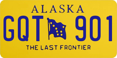 AK license plate GQT901