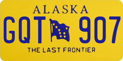 AK license plate GQT907