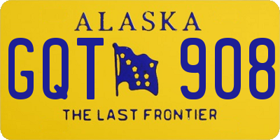 AK license plate GQT908