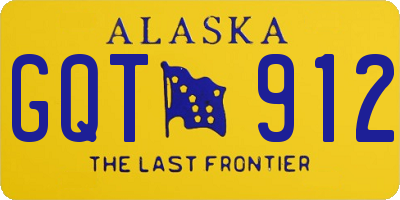 AK license plate GQT912