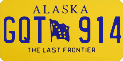 AK license plate GQT914
