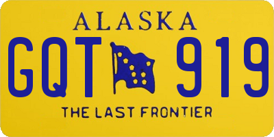 AK license plate GQT919