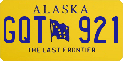 AK license plate GQT921