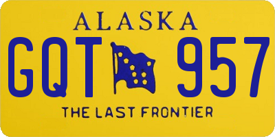 AK license plate GQT957