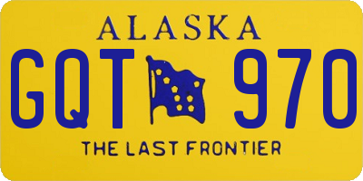 AK license plate GQT970