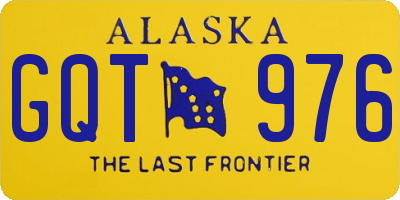AK license plate GQT976