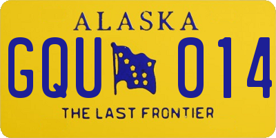 AK license plate GQU014