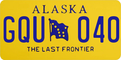 AK license plate GQU040