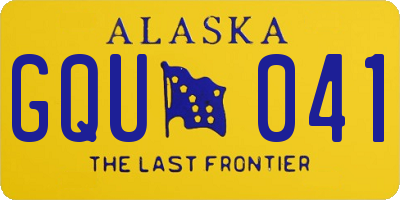 AK license plate GQU041