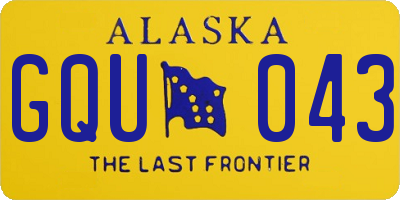 AK license plate GQU043