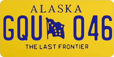 AK license plate GQU046