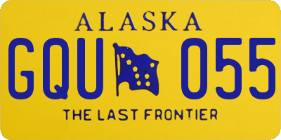 AK license plate GQU055