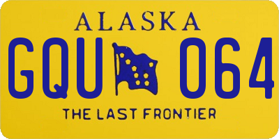 AK license plate GQU064