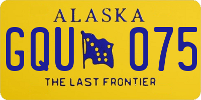 AK license plate GQU075