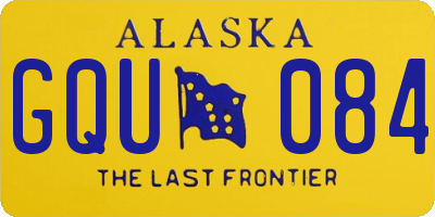 AK license plate GQU084