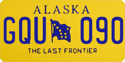 AK license plate GQU090