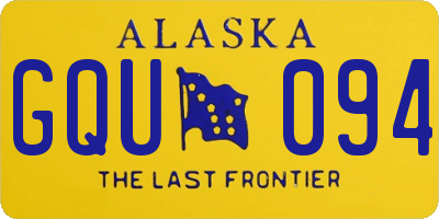 AK license plate GQU094