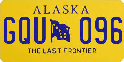 AK license plate GQU096