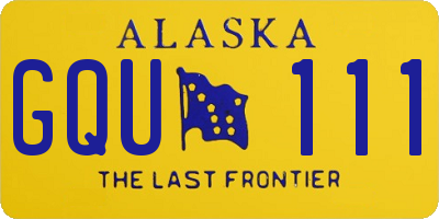 AK license plate GQU111