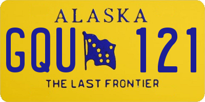 AK license plate GQU121