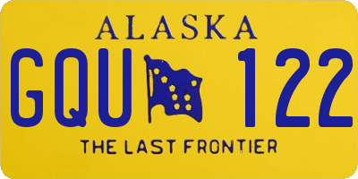 AK license plate GQU122
