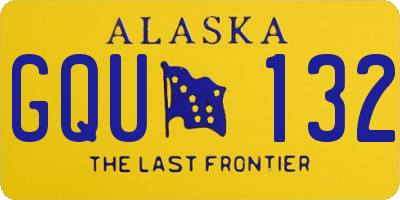 AK license plate GQU132