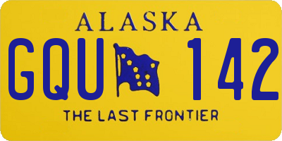 AK license plate GQU142