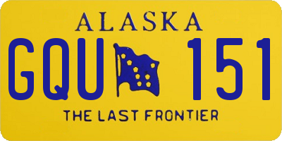 AK license plate GQU151