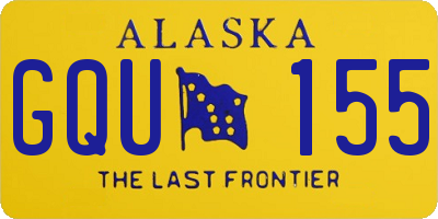 AK license plate GQU155