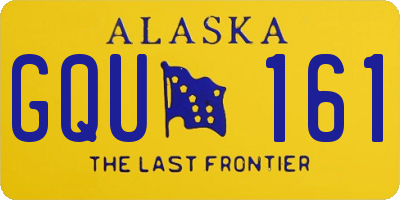 AK license plate GQU161