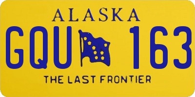 AK license plate GQU163