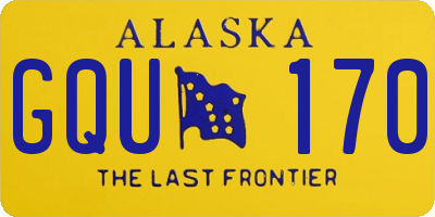 AK license plate GQU170