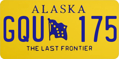 AK license plate GQU175