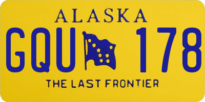 AK license plate GQU178