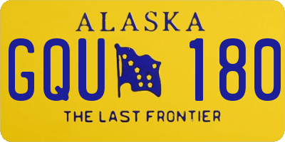 AK license plate GQU180