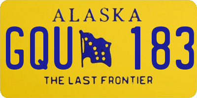 AK license plate GQU183