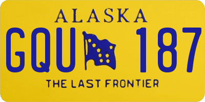 AK license plate GQU187