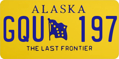 AK license plate GQU197