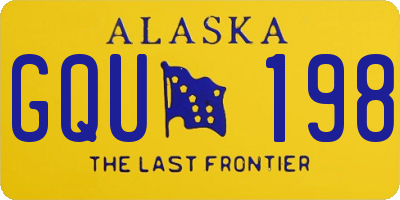 AK license plate GQU198