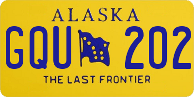 AK license plate GQU202